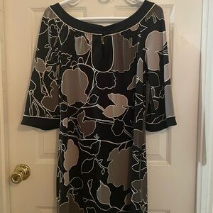 BCBGMaxAzria Monochrome Floral Dress